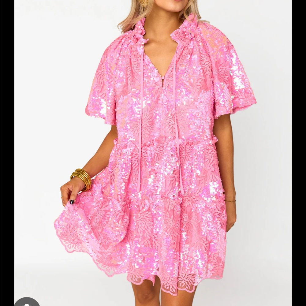 Buddy love pink sequin dress